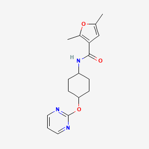 2,5-dimethyl-N-((1r,4r)-4-(pyrimidin-2-yloxy)cyclohexyl)furan-3-carboxamide