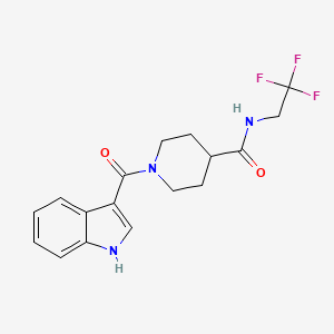 1-(1H-indole-3-carbonyl)-N-(2,2,2-trifluoroethyl)piperidine-4-carboxamide