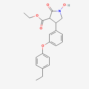 Ethyl 4-[3-(4-ethylphenoxy)phenyl]-1-hydroxy-2-oxopyrrolidine-3-carboxylate