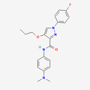 N-(4-(dimethylamino)phenyl)-1-(4-fluorophenyl)-4-propoxy-1H-pyrazole-3-carboxamide