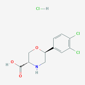(3S,6S)-6-(3,4-dichlorophenyl)morpholine-3-carboxylic acid hydrochloride