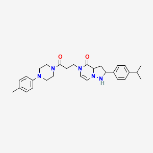 5-{3-[4-(4-methylphenyl)piperazin-1-yl]-3-oxopropyl}-2-[4-(propan-2-yl)phenyl]-4H,5H-pyrazolo[1,5-a]pyrazin-4-one