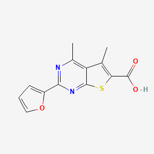 2-(Furan-2-yl)-4,5-dimethylthieno[2,3-d]pyrimidine-6-carboxylic acid
