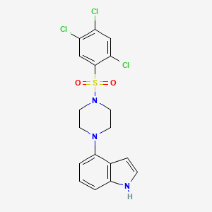 4-[4-(2,4,5-trichlorophenyl)sulfonylpiperazin-1-yl]-1H-indole