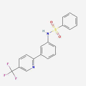N-{3-[5-(trifluoromethyl)pyridin-2-yl]phenyl}benzenesulfonamide