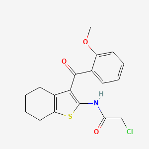 2-chloro-N-[3-(2-methoxybenzoyl)-4,5,6,7-tetrahydro-1-benzothiophen-2-yl]acetamide