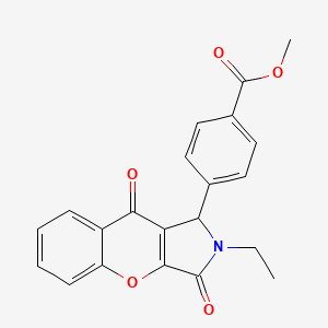 Methyl 4-(2-ethyl-3,9-dioxo-1,2,3,9-tetrahydrochromeno[2,3-c]pyrrol-1-yl)benzoate