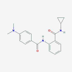 molecular formula C19H21N3O2 B263130 N-CYCLOPROPYL-2-[4-(DIMETHYLAMINO)BENZAMIDO]BENZAMIDE 