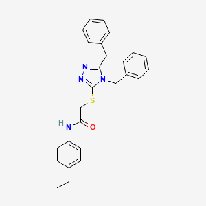 2-[(4,5-dibenzyl-4H-1,2,4-triazol-3-yl)sulfanyl]-N-(4-ethylphenyl)acetamide