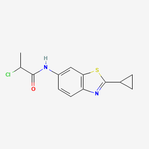 2-Chloro-N-(2-cyclopropyl-1,3-benzothiazol-6-yl)propanamide