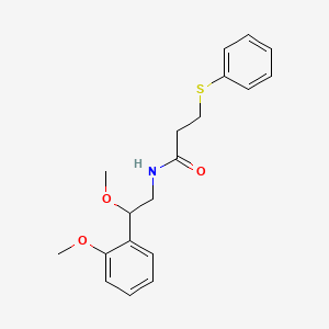 molecular formula C19H23NO3S B2631323 N-(2-methoxy-2-(2-methoxyphenyl)ethyl)-3-(phenylthio)propanamide CAS No. 1795419-21-4