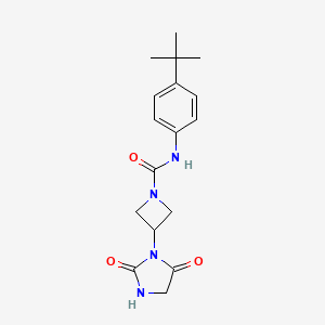 molecular formula C17H22N4O3 B2631325 N-(4-tert-butylphenyl)-3-(2,5-dioxoimidazolidin-1-yl)azetidine-1-carboxamide CAS No. 2320382-96-3