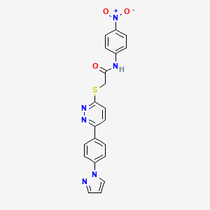 2-((6-(4-(1H-pyrazol-1-yl)phenyl)pyridazin-3-yl)thio)-N-(4-nitrophenyl)acetamide