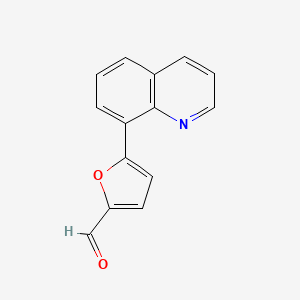 molecular formula C14H9NO2 B2631329 5-(Quinolin-8-yl)furan-2-carbaldehyde CAS No. 900515-40-4