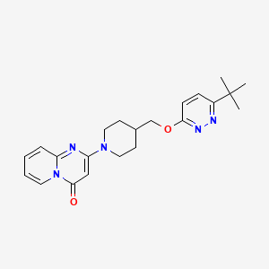molecular formula C22H27N5O2 B2631339 2-(4-{[(6-tert-butylpyridazin-3-yl)oxy]methyl}piperidin-1-yl)-4H-pyrido[1,2-a]pyrimidin-4-one CAS No. 2380068-96-0