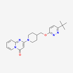 molecular formula C22H27N5O2 B2631339 2-[4-[(6-Tert-butylpyridazin-3-yl)oxymethyl]piperidin-1-yl]pyrido[1,2-a]pyrimidin-4-one CAS No. 2380068-96-0
