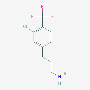 molecular formula C10H11ClF3N B2631341 3-[3-Chloro-4-(trifluoromethyl)phenyl]propan-1-amine CAS No. 1379976-66-5
