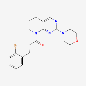 molecular formula C20H23BrN4O2 B2631342 3-(2-bromophenyl)-1-(2-morpholino-6,7-dihydropyrido[2,3-d]pyrimidin-8(5H)-yl)propan-1-one CAS No. 2194843-29-1