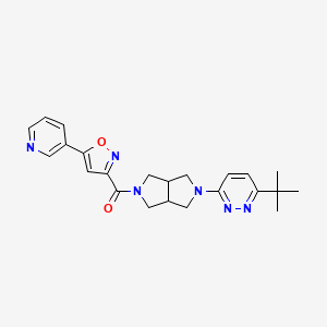 [2-(6-Tert-butylpyridazin-3-yl)-1,3,3a,4,6,6a-hexahydropyrrolo[3,4-c]pyrrol-5-yl]-(5-pyridin-3-yl-1,2-oxazol-3-yl)methanone