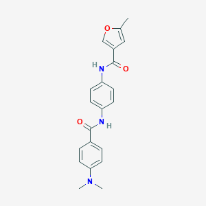 molecular formula C21H21N3O3 B263135 N-{4-[4-(DIMETHYLAMINO)BENZAMIDO]PHENYL}-5-METHYLFURAN-3-CARBOXAMIDE 