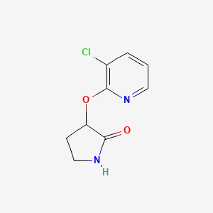 molecular formula C9H9ClN2O2 B2631353 3-[(3-Chloropyridin-2-yl)oxy]pyrrolidin-2-one CAS No. 2201872-75-3