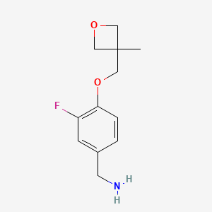 3-Fluoro-4-[(3-methyloxetan-3-yl)methoxy]phenyl-methanamine