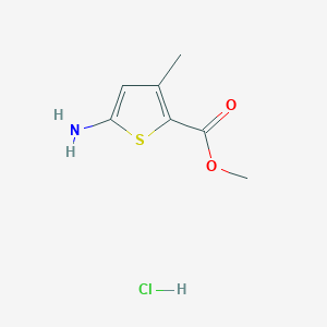 molecular formula C7H10ClNO2S B2631365 Methyl 5-amino-3-methylthiophene-2-carboxylate hydrochloride CAS No. 547762-42-5