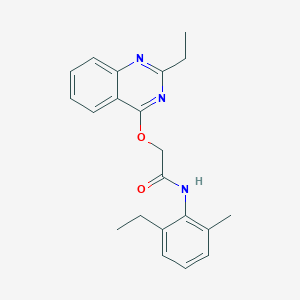 molecular formula C21H23N3O2 B2631370 N-(2-ethyl-6-methylphenyl)-2-[(2-ethylquinazolin-4-yl)oxy]acetamide CAS No. 1111174-88-9