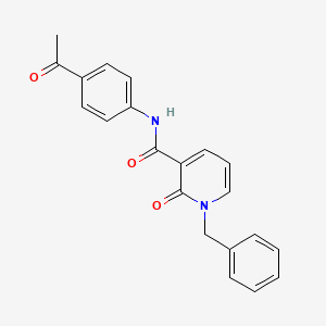 molecular formula C21H18N2O3 B2631389 N-(4-acetylphenyl)-1-benzyl-2-oxo-1,2-dihydropyridine-3-carboxamide CAS No. 946353-25-9