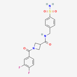 1-(3,4-difluorobenzoyl)-N-(4-sulfamoylbenzyl)azetidine-3-carboxamide