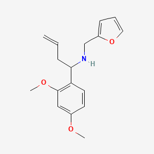 B2631412 [1-(2,4-Dimethoxy-phenyl)-but-3-enyl]-furan-2-ylmethyl-amine CAS No. 626205-40-1