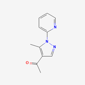 molecular formula C11H11N3O B2631421 1-[5-methyl-1-(pyridin-2-yl)-1H-pyrazol-4-yl]ethan-1-one CAS No. 5078-64-8