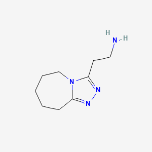 molecular formula C9H16N4 B2631447 2-(6,7,8,9-tetrahydro-5H-[1,2,4]triazolo[4,3-a]azepin-3-yl)ethanamine CAS No. 923255-73-6