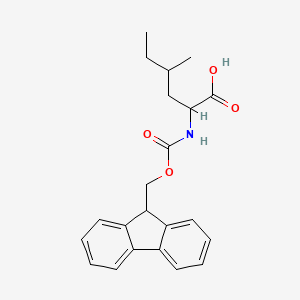 molecular formula C22H25NO4 B2631467 2-({[(9H-fluoren-9-yl)methoxy]carbonyl}amino)-4-methylhexanoic acid CAS No. 1704026-58-3