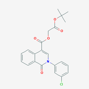molecular formula C22H20ClNO5 B2631485 tert-butyl 2-[2-(3-chlorophenyl)-1-oxo-1,2-dihydroisoquinoline-4-carbonyloxy]acetate CAS No. 1226444-65-0