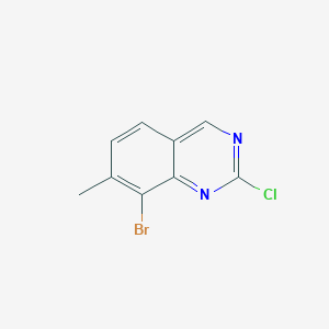 molecular formula C9H6BrClN2 B2631537 8-Bromo-2-chloro-7-methylquinazoline CAS No. 1388049-83-9