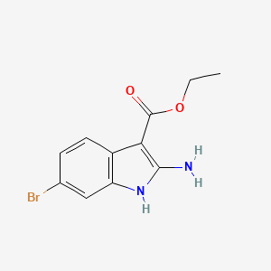 molecular formula C11H11BrN2O2 B2631540 Ethyl 2-amino-6-bromo-1H-indole-3-carboxylate CAS No. 2092501-54-5