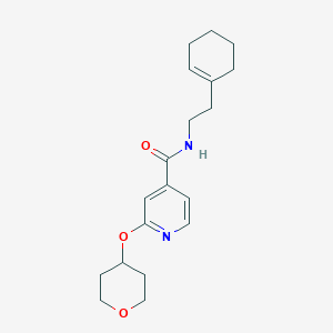 molecular formula C19H26N2O3 B2631571 N-[2-(cyclohex-1-en-1-yl)ethyl]-2-(oxan-4-yloxy)pyridine-4-carboxamide CAS No. 2034621-50-4