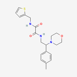 molecular formula C20H25N3O3S B2631596 N1-(2-morpholino-2-(p-tolyl)ethyl)-N2-(thiophen-2-ylmethyl)oxalamide CAS No. 941932-62-3
