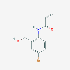 molecular formula C10H10BrNO2 B2631597 N-[4-bromo-2-(hydroxymethyl)phenyl]prop-2-enamide CAS No. 443360-99-4