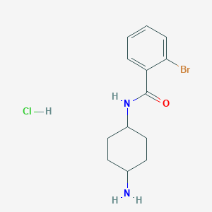 molecular formula C13H18BrClN2O B2631607 [(1R*,4R*)-4-Aminocyclohexyl]-2-bromobenzamide hydrochloride CAS No. 1286275-39-5