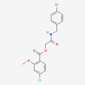 molecular formula C17H15BrClNO4 B2631612 {[(4-Bromophenyl)methyl]carbamoyl}methyl 4-chloro-2-methoxybenzoate CAS No. 1795032-94-8