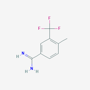 molecular formula C9H9F3N2 B2631618 4-Methyl-3-(trifluoromethyl)benzimidamide CAS No. 1378993-49-7