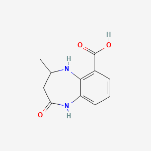 molecular formula C11H12N2O3 B2631672 4-methyl-2-oxo-1,3,4,5-tetrahydro-1,5-benzodiazepine-6-carboxylic acid CAS No. 1566721-74-1