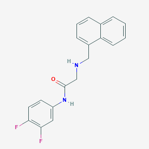 molecular formula C19H16F2N2O B2631682 N-(3,4-difluorophenyl)-2-[(1-naphthylmethyl)amino]acetamide CAS No. 303091-75-0