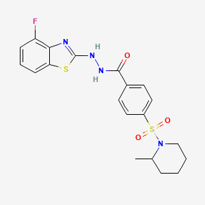 B2631718 N'-(4-fluorobenzo[d]thiazol-2-yl)-4-((2-methylpiperidin-1-yl)sulfonyl)benzohydrazide CAS No. 851978-93-3