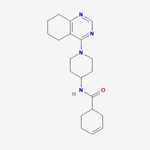 molecular formula C20H28N4O B2631739 N-[1-(5,6,7,8-tetrahydroquinazolin-4-yl)piperidin-4-yl]cyclohex-3-ene-1-carboxamide CAS No. 2034408-62-1