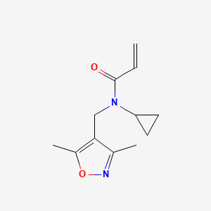 molecular formula C12H16N2O2 B2631763 N-Cyclopropyl-N-[(3,5-dimethyl-1,2-oxazol-4-yl)methyl]prop-2-enamide CAS No. 2411252-70-3