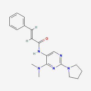 molecular formula C19H23N5O B2631779 N-(4-(dimethylamino)-2-(pyrrolidin-1-yl)pyrimidin-5-yl)cinnamamide CAS No. 1798342-02-5