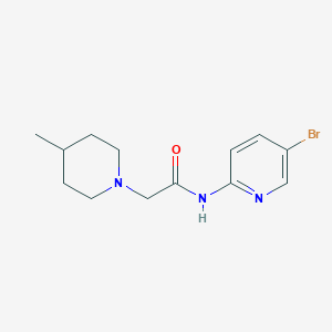 molecular formula C13H18BrN3O B2631780 N-(5-bromopyridin-2-yl)-2-(4-methylpiperidin-1-yl)acetamide CAS No. 891419-70-8